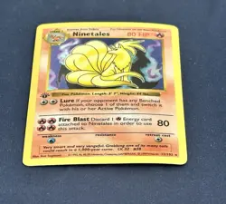 1999 Pokemon Ninetales 1st Edition Shadowless Base Set Holo Rare 12/102 - Image 3