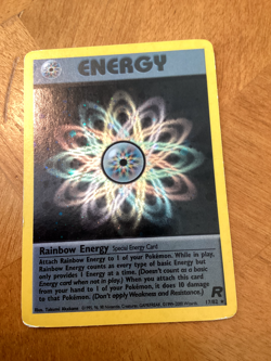 Rainbow Energy 17/82 Team Rocket Holo Pokemon Card - Image 1