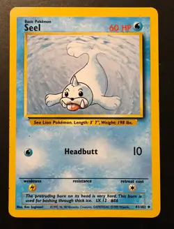 Pokemon Base set Seel 41/102 MINT 1999 WOTC English - Image 1