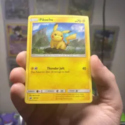 HD GALAXY SWIRL 🌀💫 Pikachu SM183 183 Cosmos Holo Promo Blister Pokemon Card - Image 4
