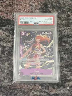 One Piece Bandai Nami Premium Card Coll BS Vol.4 Foil Promo PSA 10 #070 - Image 1