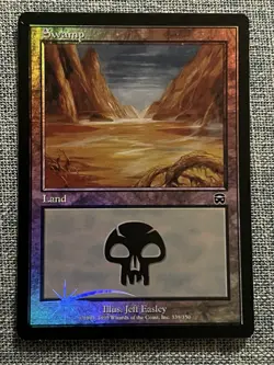 1x Swamp Basic Land Mercadian Masques 1999 Mtg Magic Card Black Mana Foil 339 - Image 1