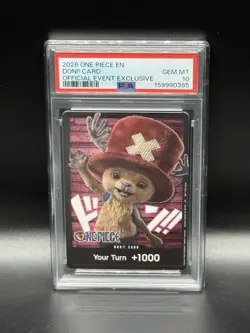 2026 ONE PIECE PROMOS OFFICIAL EVENT EXCLUSIVE-CHOPPER DON CARD PSA 10 Gem Mint - Image 1