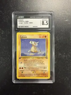 CGC 8.5 Cubone #50 English 1999 Jungle 1st Edition Near Mint Pokemon Card WOTC - Image 1