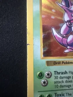 Pokemon Nidoking TCG Base Set Holo Shadowless Rare Card 11/102 - Image 2