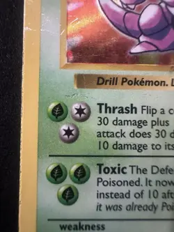 Pokemon Nidoking TCG Base Set Holo Shadowless Rare Card 11/102 - Image 3
