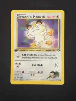 Pokemon TCG Giovanni's Meowth Gym Challenge 1st Edition Common Card 74/132 - Image 1