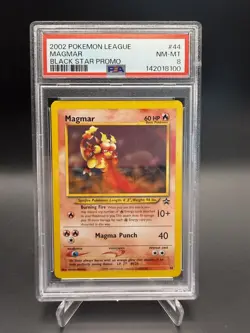 Magmar #44 Black Star Promo PSA 8 NM-MT 2002 Pokemon League WOTC Vintage Card - Image 1