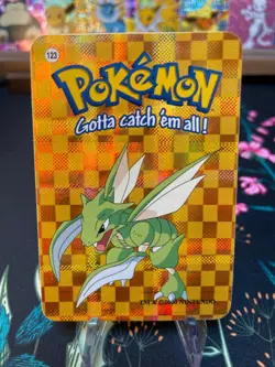 Scyther #123 - Vintage Vending Machine Prism Sticker 2000 - Pokemon Card - Image 1