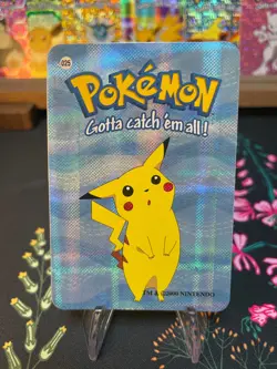 Pikachu #025 - Vintage Vending Machine Prism Sticker 2000 - Pokemon Card - Image 1