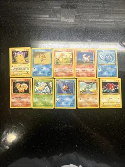1999 Base Set Pokemon Cards Lot of 10 LP & MP - Image 1