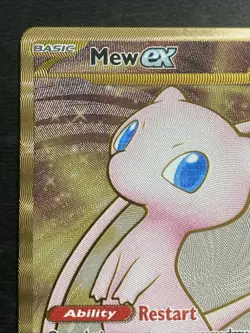Mew EX Gold Metal Card #205/165 SV Scarlet & Violet 151 Pokemon UPC Promo - Image 2