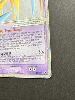 DAMAGED Deoxys ex 98/107 EX Deoxys Ultra Rare Holo Pokemon Card DMG - Image 5