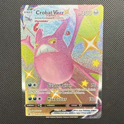 Pokemon TCG Crobat VMAX SWSH Black Star Promos Full Art Shiny Card SWSH099 - Image 1