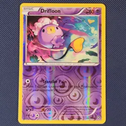 Drifloon 46/114 - Steam Siege - Common Reverse Holo Pokemon Card - NM - Image 1