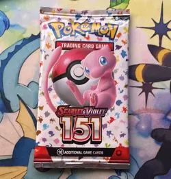 Pokemon TCG Scarlet & Violet 151 Booster Pack 10 Cards 1 Pack English Mew - Image 1