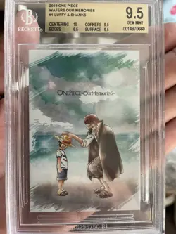 ONE PIECE Wafers Card Our Memories Luffy Shanks 1st Edition - Image 1