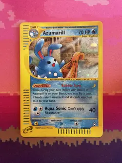 Pokemon Card Azumaril Aquapolis Holo Rare H4/H32 Light Play - Image 1