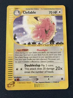 Clefable 7/165 Holo Expedition Pokemon Card Excellent Condition - Image 1