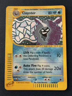 Cloyster Holo 8/165 Expedition Pokemon Card Excellent Condition - Image 1