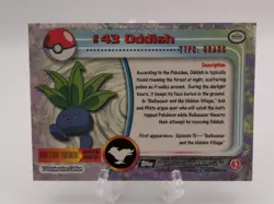Topps Series 1 1999 TV Animation Ed ODDISH #43 Pokemon Character Card Poor - Image 2