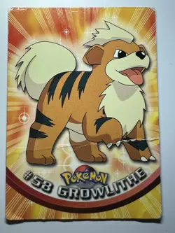 Growlithe Topps #58 Pokemon Card - TV Animation Edition - TCG- Vintage - Image 1