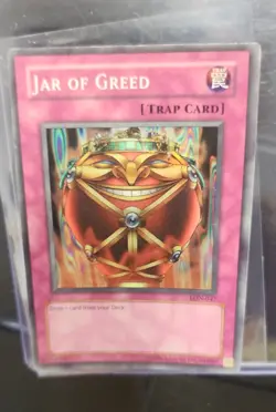 Jar of Greed LON-047 Labyrinth of Nightmare Unlimited Vintage Yu-Gi-Oh - Image 1
