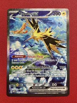 Zapdos ex 202/165 Sv: Scarlet & Violet 151 Pokemon Card TCG Illustration Rare - Image 2