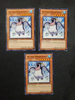 3 X YU-GI-OH THE GREAT EMPEROR PENGUIN 1ST ED COMMON LP GENF-EN037 - Image 1
