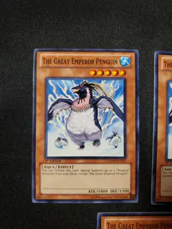 3 X YU-GI-OH THE GREAT EMPEROR PENGUIN 1ST ED COMMON LP GENF-EN037 - Image 2