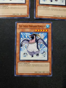 3 X YU-GI-OH THE GREAT EMPEROR PENGUIN 1ST ED COMMON LP GENF-EN037 - Image 4