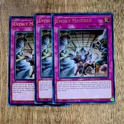 3X Evenly Matched Konami 1st MAMA Ultra-Rare Yu-Gi-Oh! TCG - Image 1