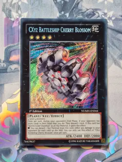 NUMH-EN044 CXyz Battleship Cherry Blossom Secret Rare 1st Edition NM YuGiOh TCG - Image 1