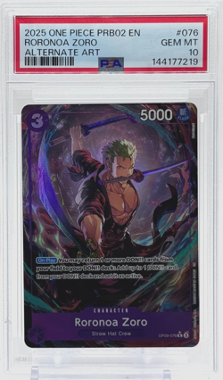 One Piece Roronoa Zoro The Best Vol. 2 English Character Alt OP09-076 PSA 10 GM - Image 1