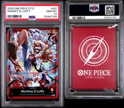 Monkey D. Luffy Leader ST21-001 Starter Deck Gear 5 2025 Foil PSA 10 - Image 3