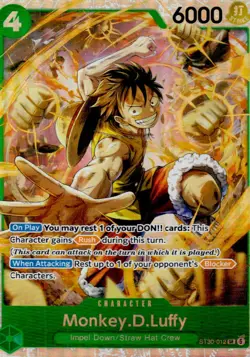 MONKEY.D.LUFFY ST30-012 STARTER DECK EX: LUFFY & ACE ONE PIECE FOIL NM - Image 1