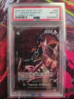 St. Topman Warcury OP13-089 Carrying On His Will ALT ART PSA 10 - Image 1