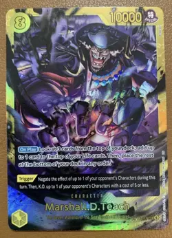 Marshall D. Teach OP16-119 SEC Secret Rare One Piece Cards The Time of Battle EN - Image 1