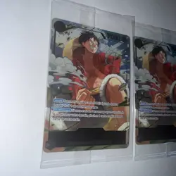 2 CARTES ONE PIECE -PROMO P-075 MONKEY.D.LUFFY JAPAN EXPO PROMO GOLD FOIL FRENCH - Image 2