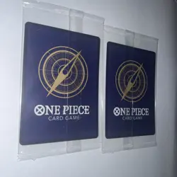2 CARTES ONE PIECE -PROMO P-075 MONKEY.D.LUFFY JAPAN EXPO PROMO GOLD FOIL FRENCH - Image 4