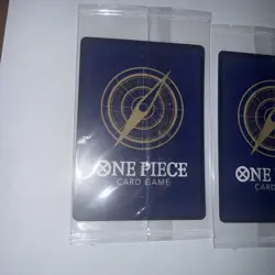 2 CARTES ONE PIECE -PROMO P-075 MONKEY.D.LUFFY JAPAN EXPO PROMO GOLD FOIL FRENCH - Image 5