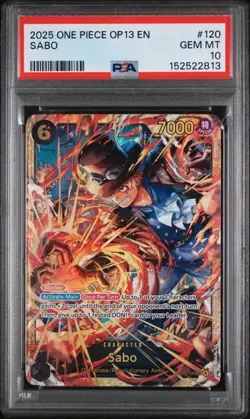 2025 ONE PIECE OP13-CARRYING ON HIS WILL #120 SABO PSA 10 - Image 1