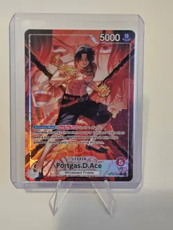 Portgas D Ace Alt Art Leader OP16-001 Time of Battle ENGLISH - Image 1