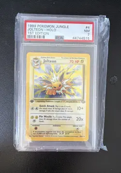 1999 1st Edition Jolteon Holo Pokemon Jungle PSA 7 #4 - Image 1