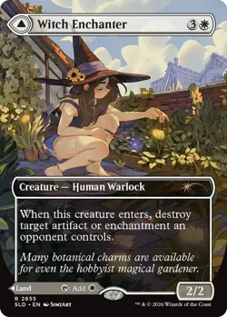 NM MTG FOIL WITCH ENCHANTER SECRET LAIR CATS ARE THE BEST WITCH'S FAMILIAR - Image 1