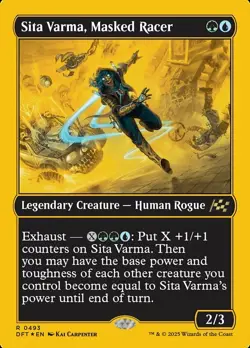 x1 Sita Varma, Masked Racer - First-Place Foil R MTG Aetherdrift M/NM, English - Image 1