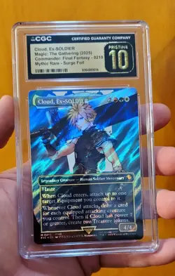 Cloud Ex-Soldier Surge Foil #0210 Graded 10 Pristine Borderless Magic MTG - Image 1