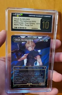 Cloud Ex-Soldier Surge Foil #0210 Graded 10 Pristine Borderless Magic MTG - Image 2