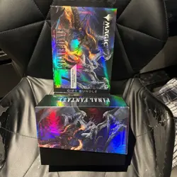 FINAL FANTASY MTG (Gift Bundle) Opened (No Boosters) box, land deck & Dice - Image 1