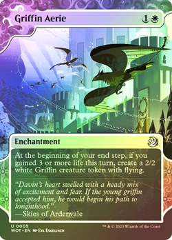 MTG - Griffin Aerie - Foil - Showcase - Enchanting Tales Magic the Gathering - Image 1